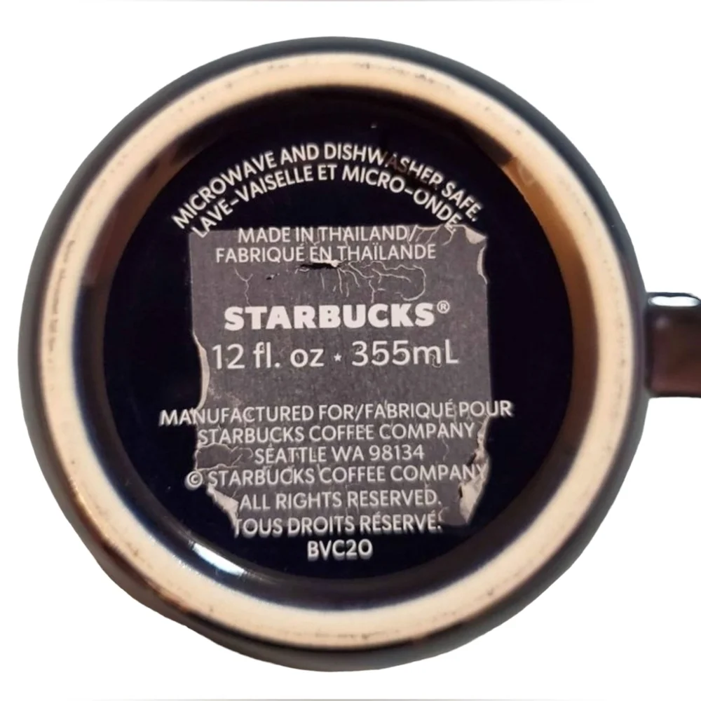 Starbucks Limited Edition 2020 Deep Navy Poinsettia Christmas Holiday Mug‎ 12oz